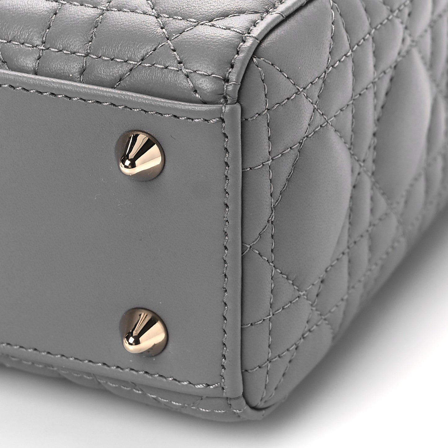 Lambskin Cannage Small My ABC Dior Lady Dior Grey