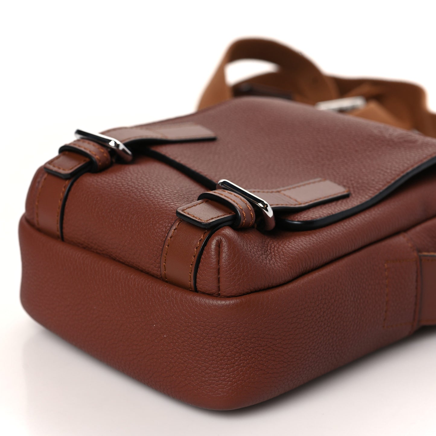 Soft Grained Calfskin XS Military Crossbody Cognac