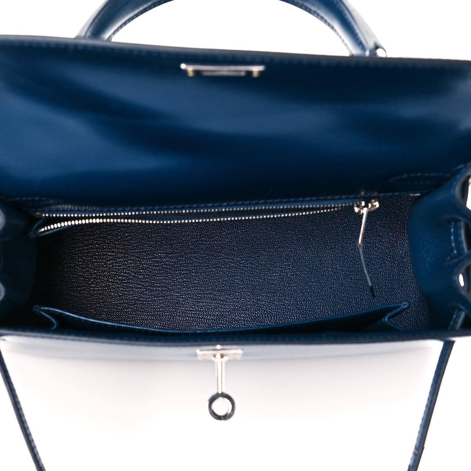 Hermes Tadelakt Kelly Sellier 25 Bleu Thalassa 4 of 14