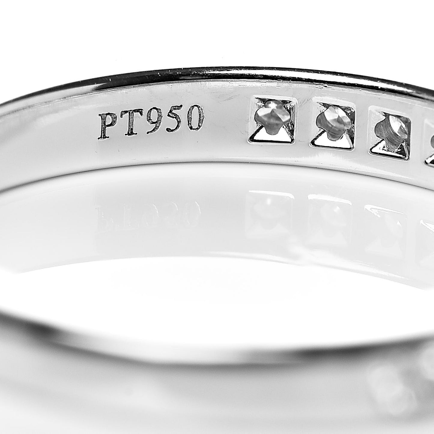 Platinum Diamond .26ctw Half Circle Wedding Band Ring 49 5