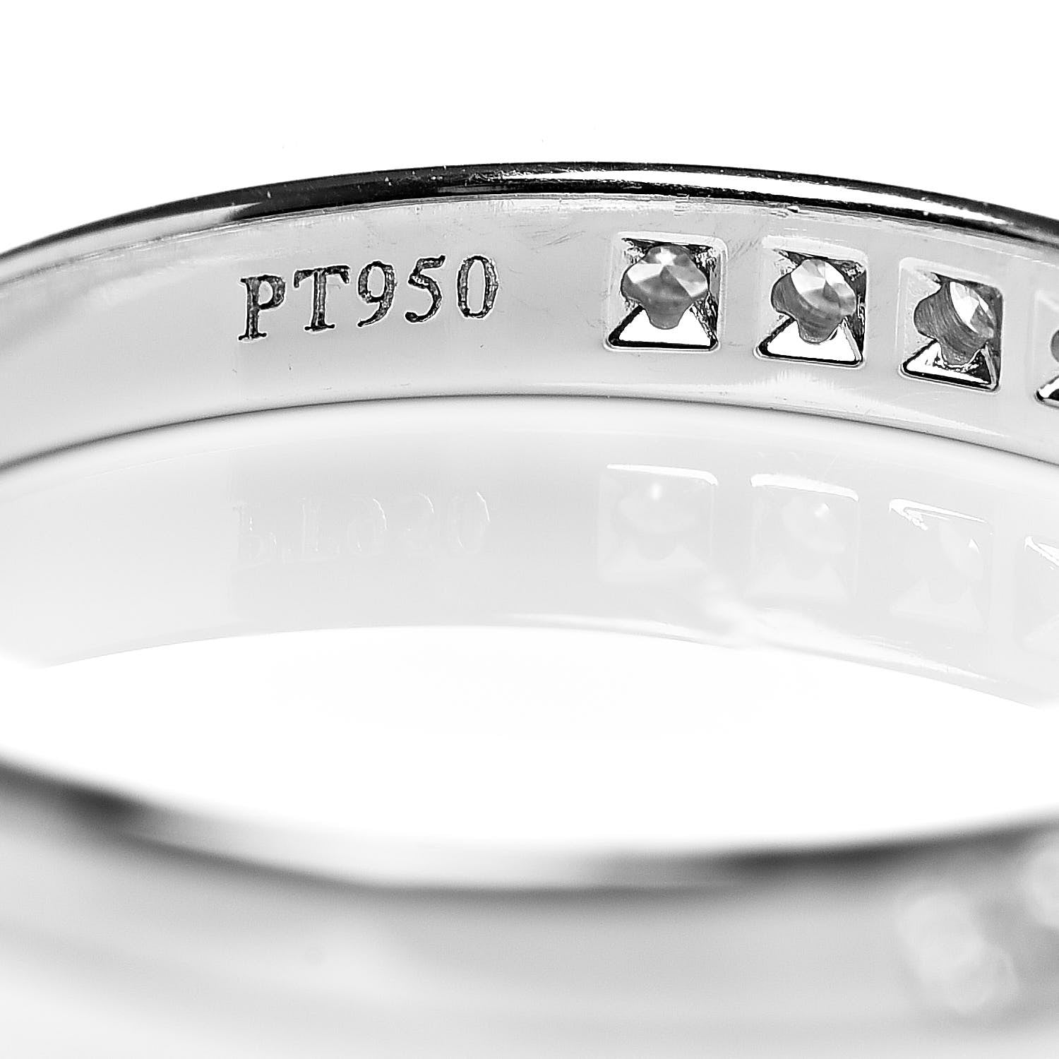 Tiffany Platinum Diamond .26ctw Half Circle Wedding Band Ring 49 5 5 of 5