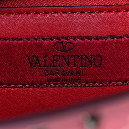Valentino Garavani Nappa Quilted Heart Medium Rockstud Spike Shoulder Bag Paradise Rose Red 5 of 8