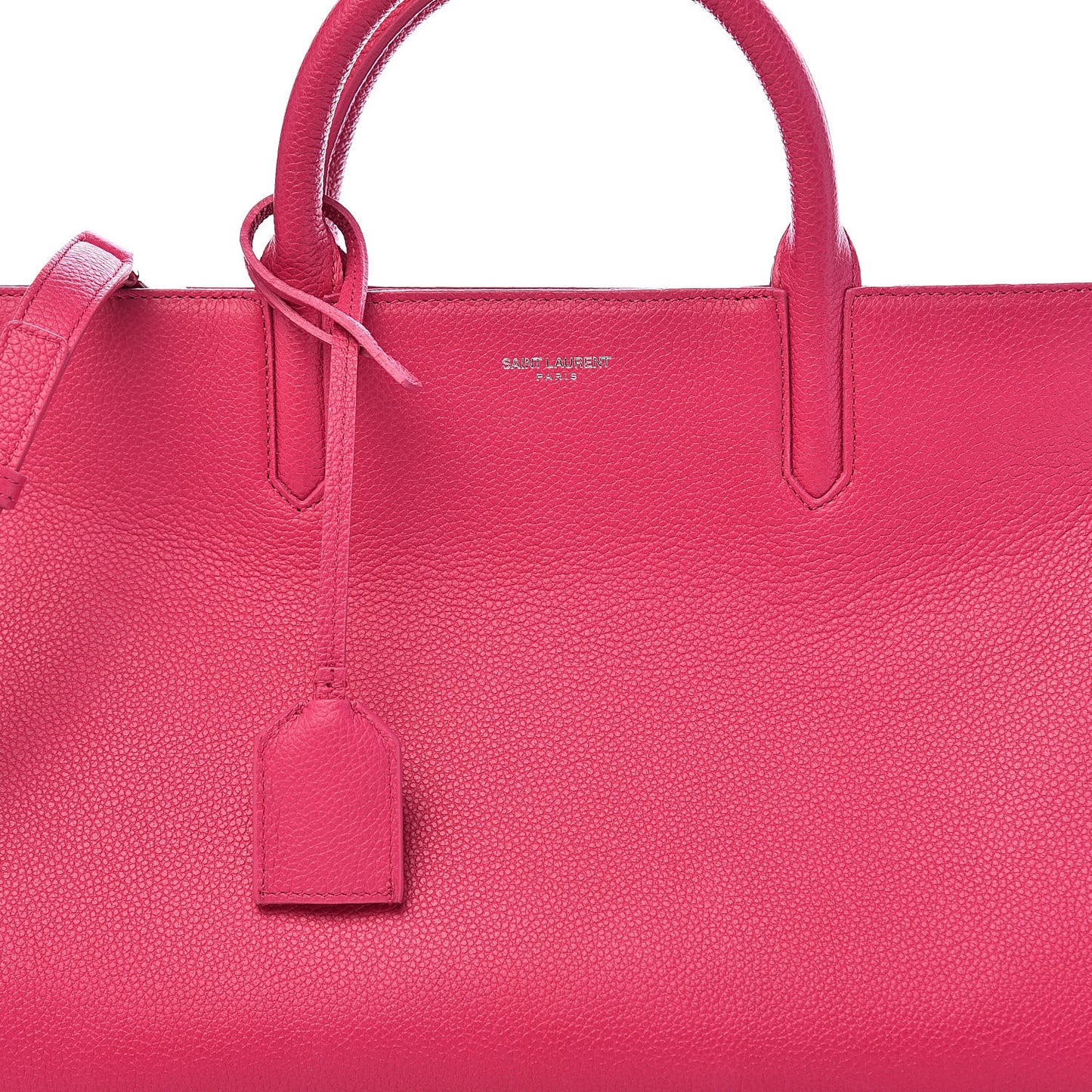 Grained Calfskin Small Cabas Rive Gauche Bubblegum