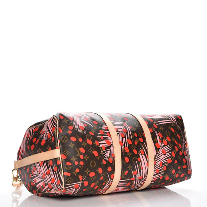 Louis Vuitton Monogram Jungle Dots Keepall Bandouliere 50 Sugar Pink Poppy 5 of 8