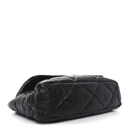 Chanel Goatskin Quilted Maxi Chanel 19 Flap Black 4 of 10