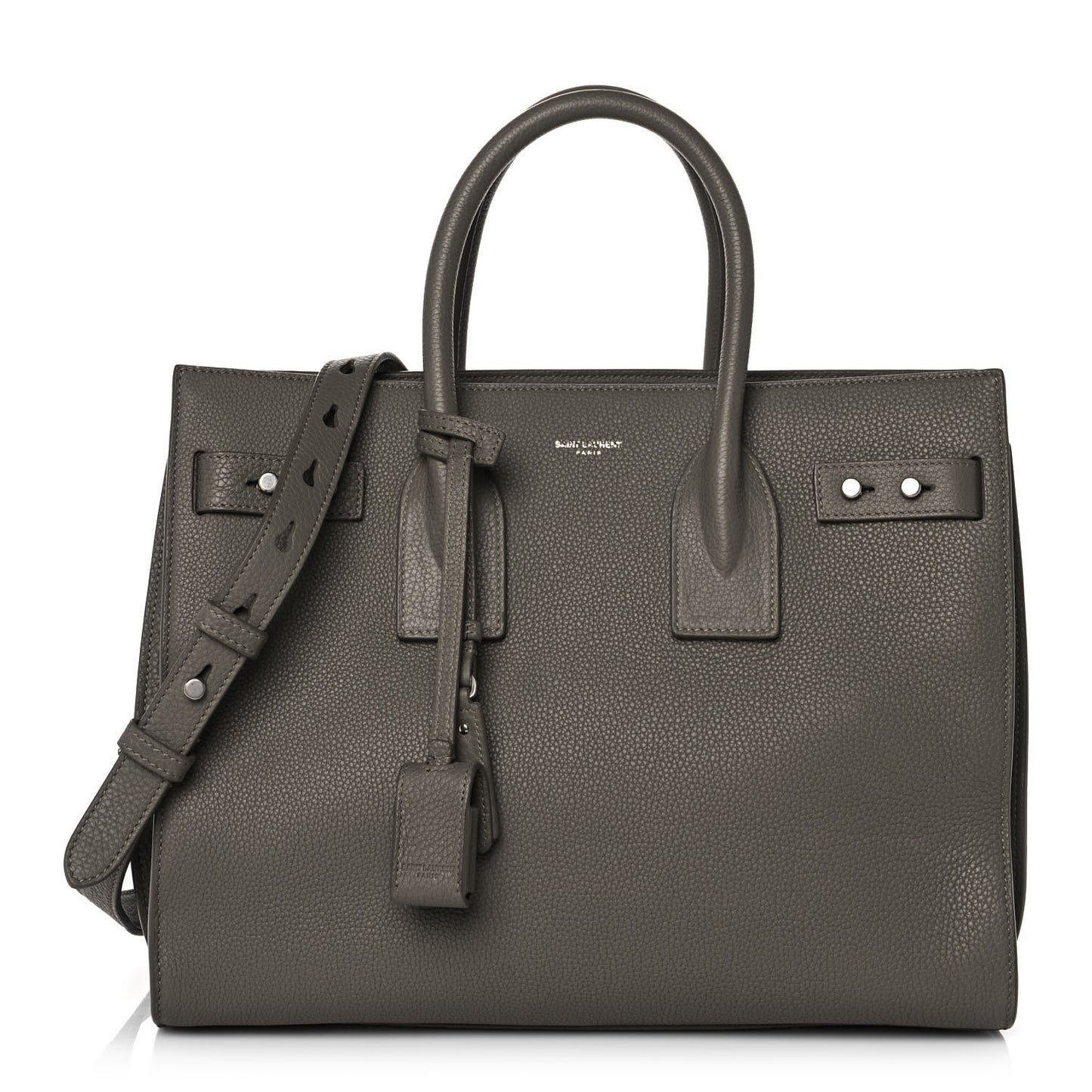 Grained Calfskin Small Supple Sac De Jour Kaki Militaire