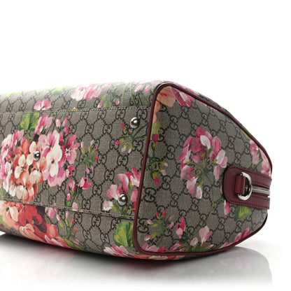 Gucci GG Supreme Monogram Blooms Medium Boston Beige Multicolor Dry Rose 9 of 9