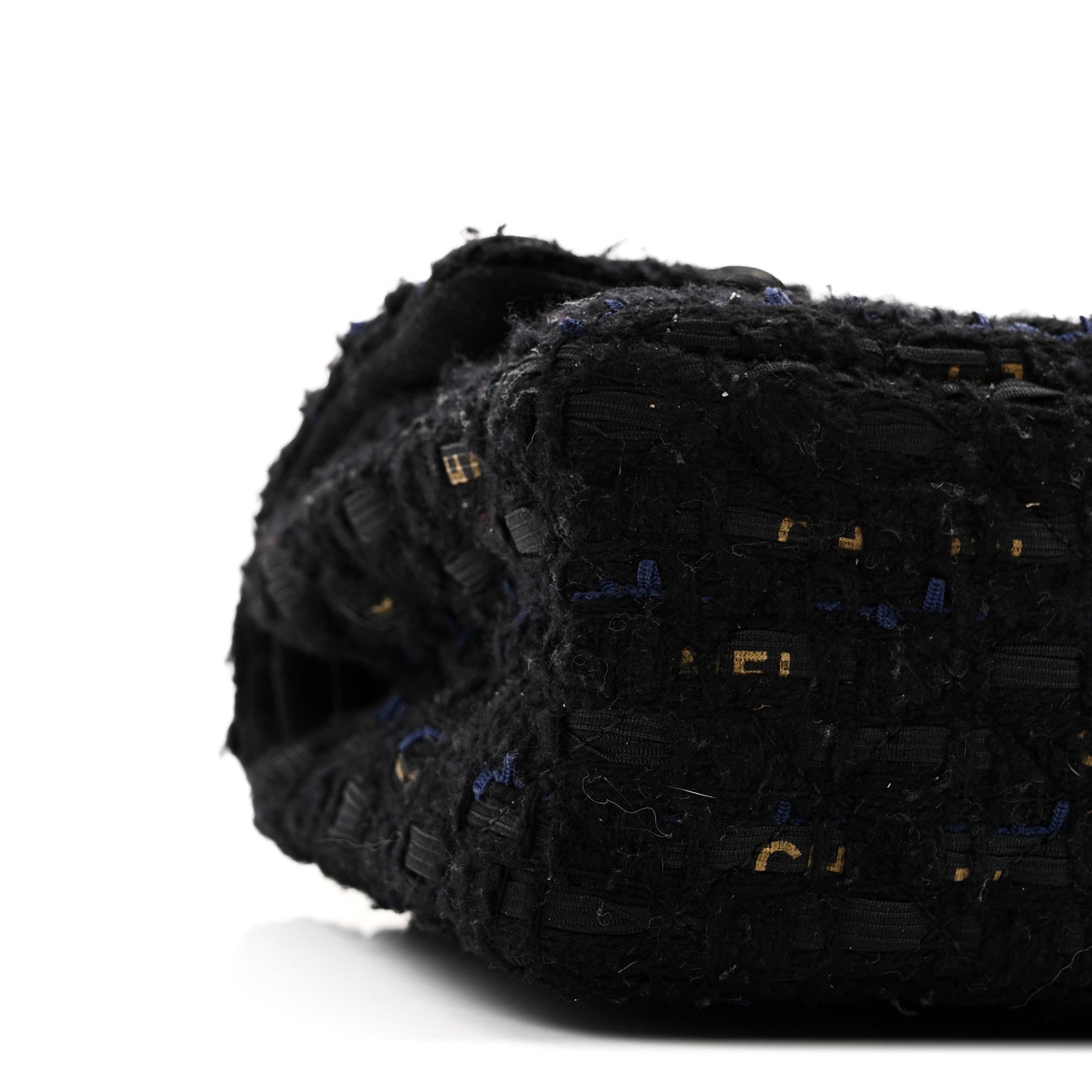 Tweed Quilted Mini 2.55 Reissue Flap Black Gold Navy