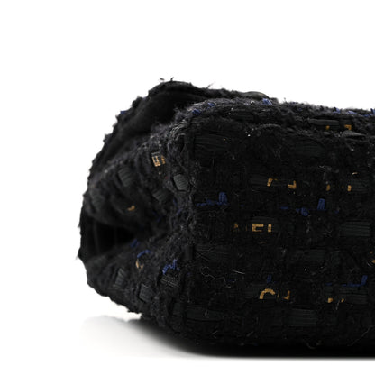 Chanel Tweed Quilted Mini 2.55 Reissue Flap Black Gold Navy 9 of 10