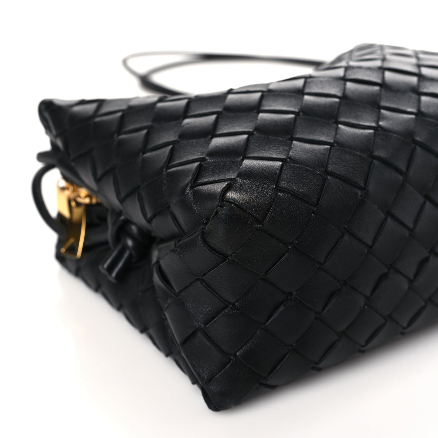 Nappa Intrecciato Small Loop Camera Bag Black