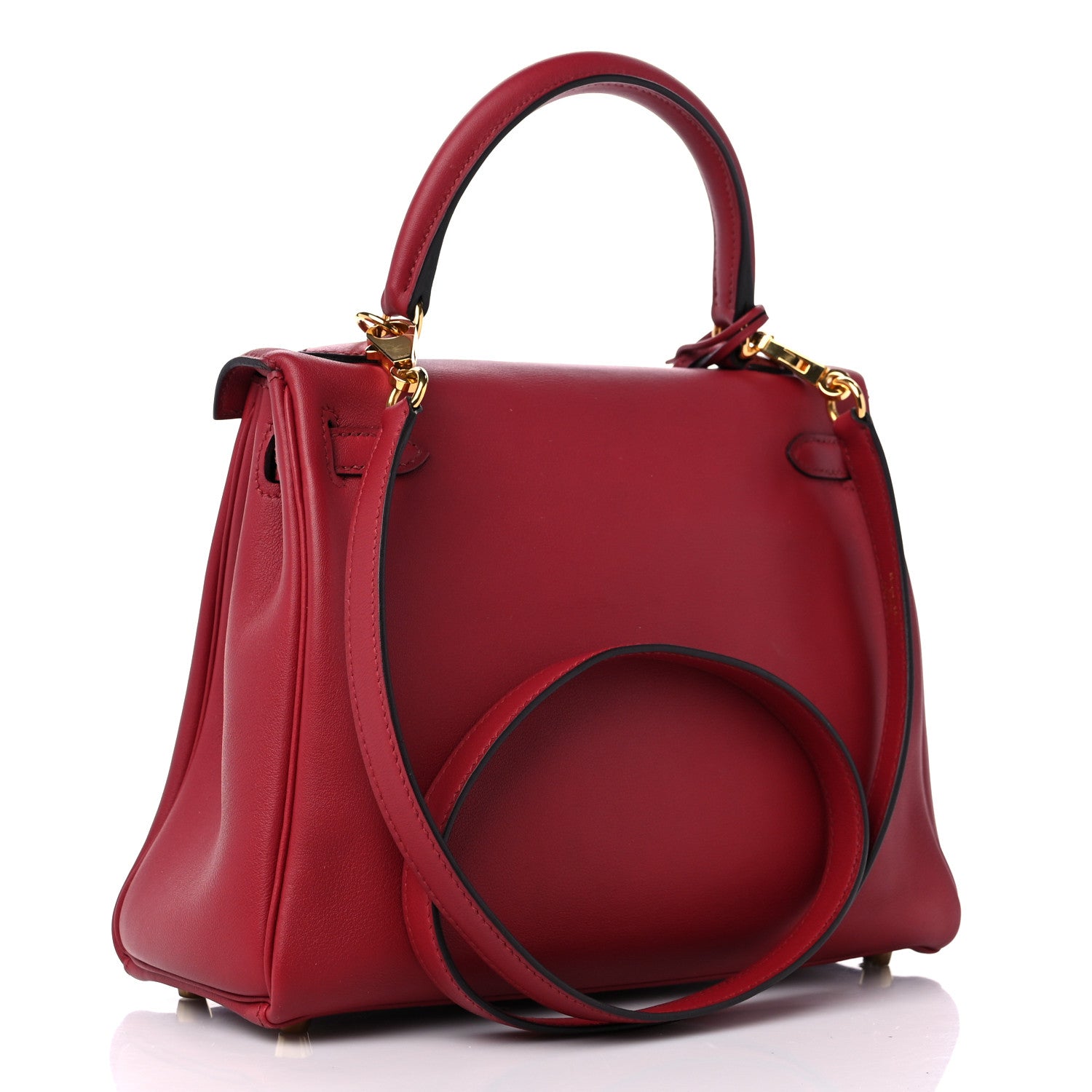 Hermes Swift Kelly Retourne 25 Rouge Grenat 3 of 11