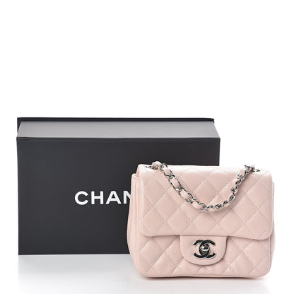 Chanel Caviar Quilted Mini Square Flap Pink 10 of 10