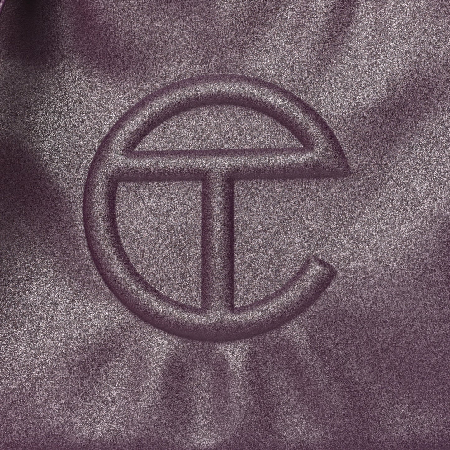 Vegan Leather Medium Shopping Bag Eggplant