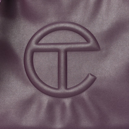 Telfar Vegan Leather Medium Shopping Bag Eggplant 8 of 10