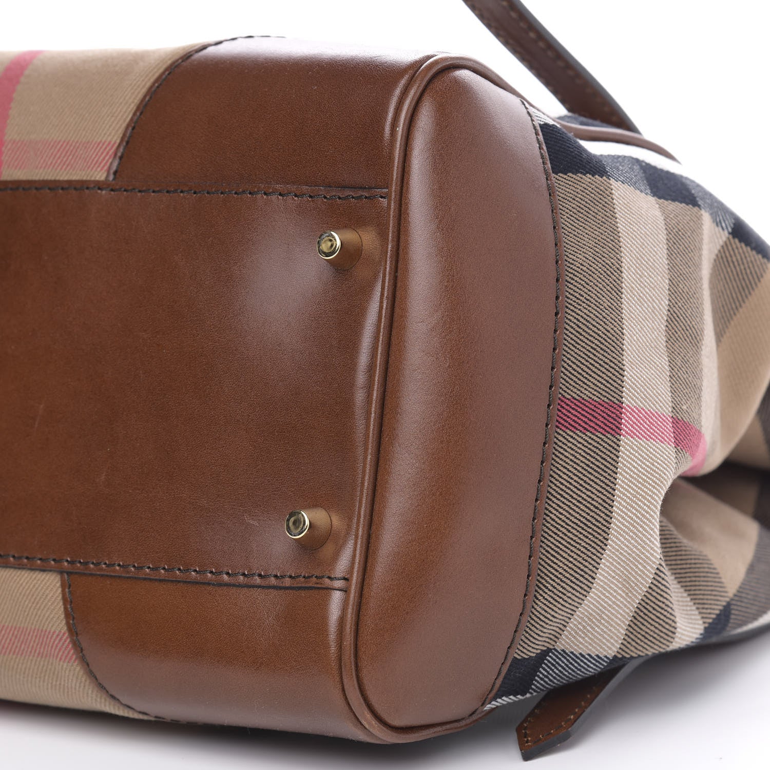 Burberry House Check Small Canterbury Tote Dark Tan 10 of 11
