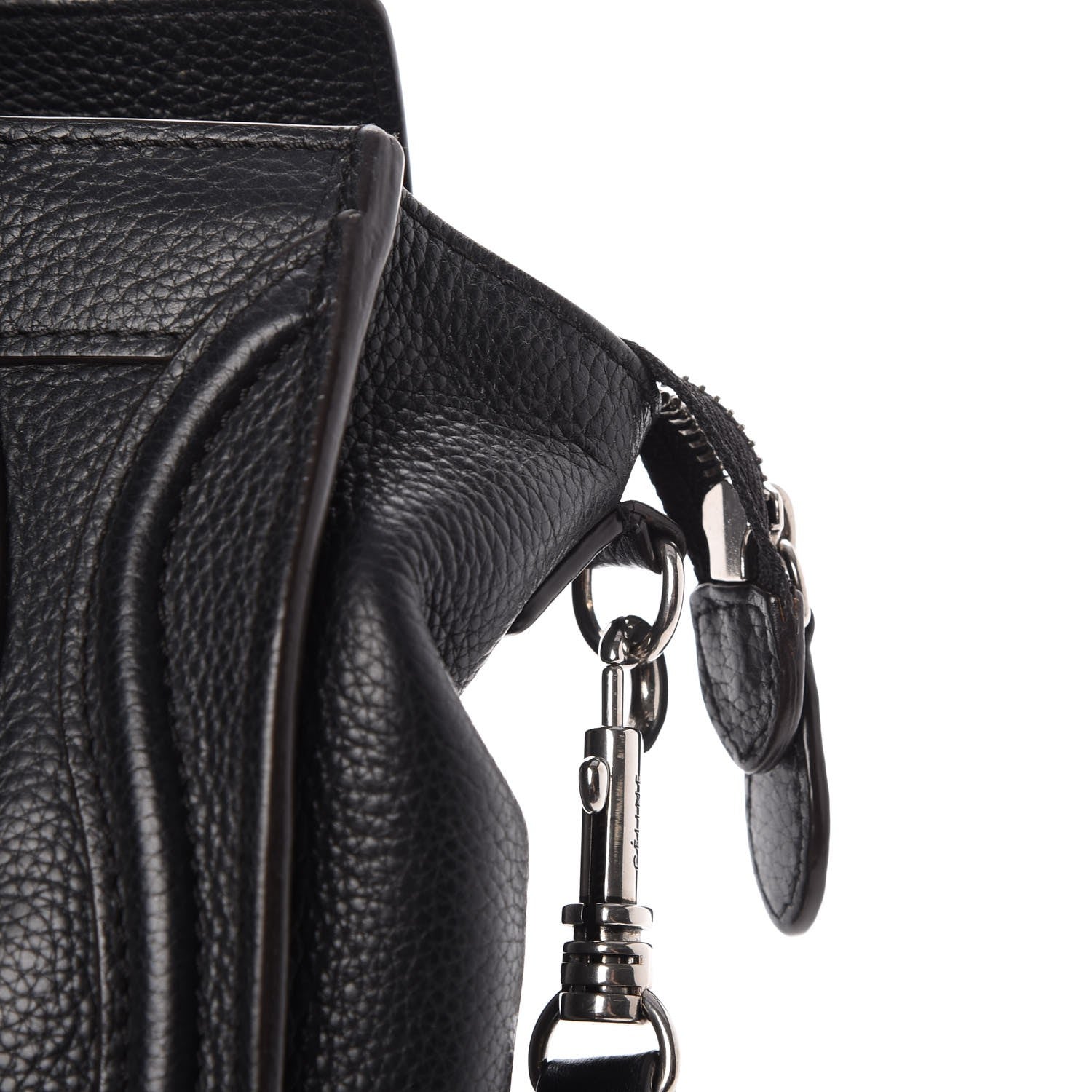 Celine Drummed Calfskin Nano Luggage Black 14 of 15