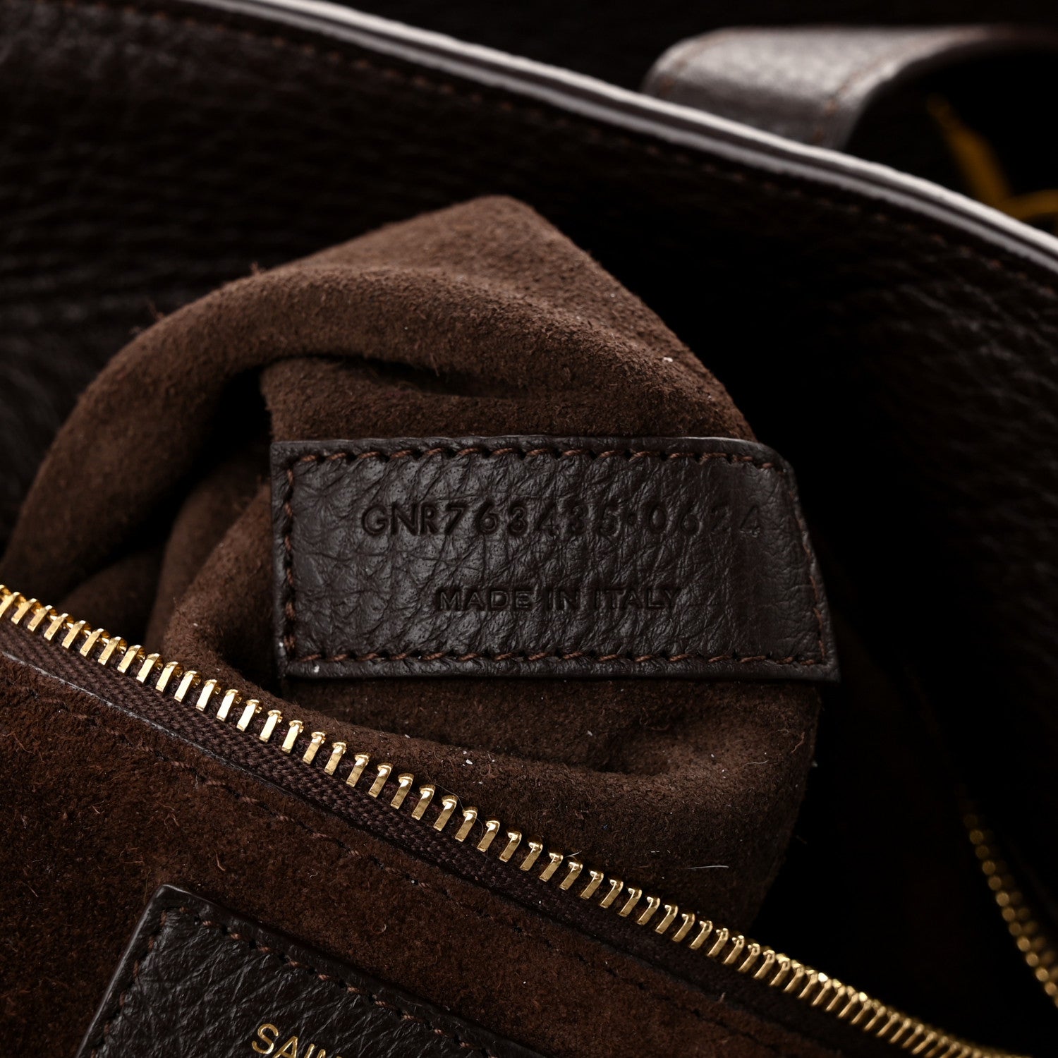 Saint Laurent Grained Deerskin Bea Tote Sweet Chocolate 7 of 12