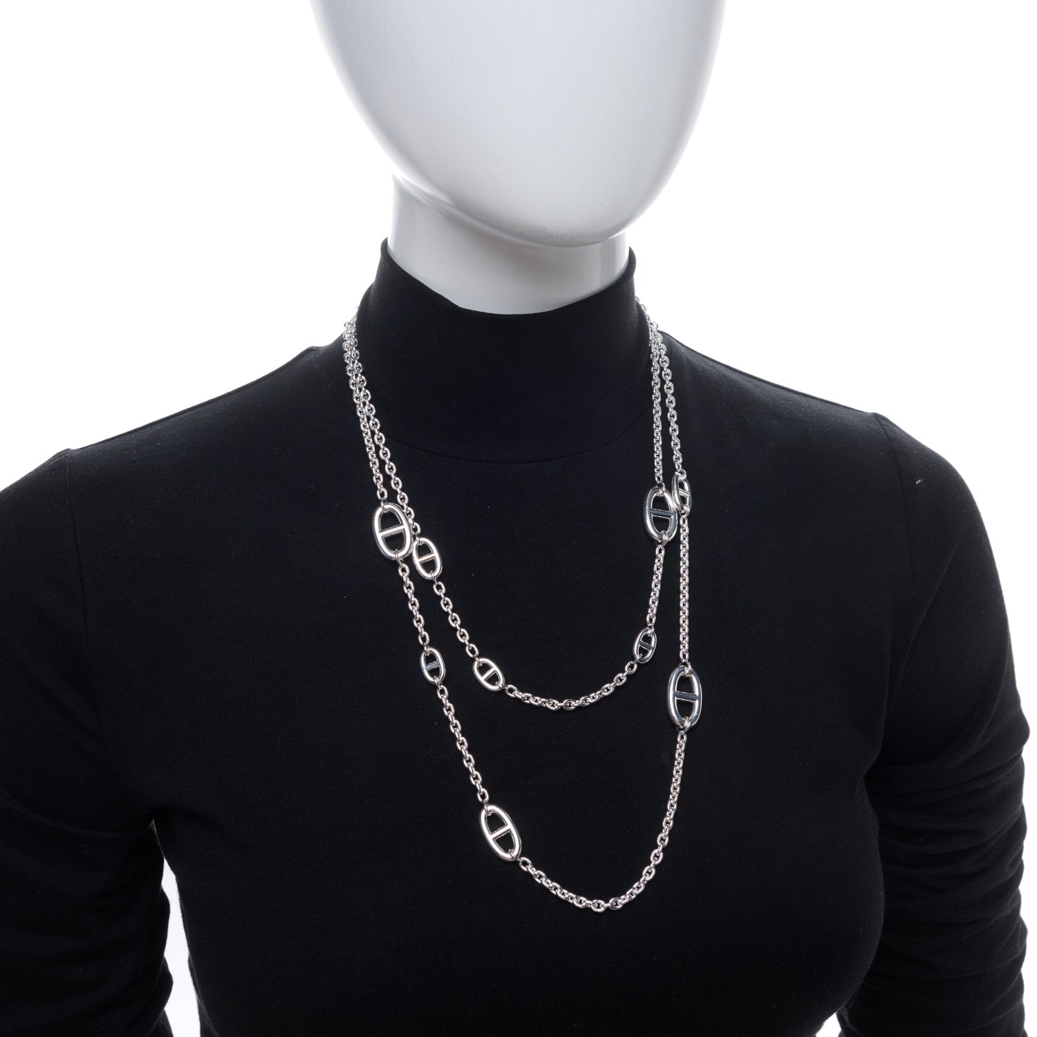 Hermes Sterling Silver Farandole Necklace 120 2 of 6