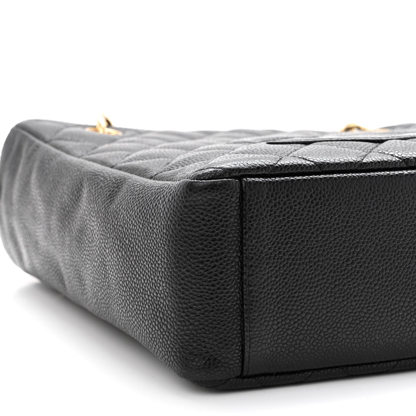 Caviar Quilted Petit Shopping Tote PST Black