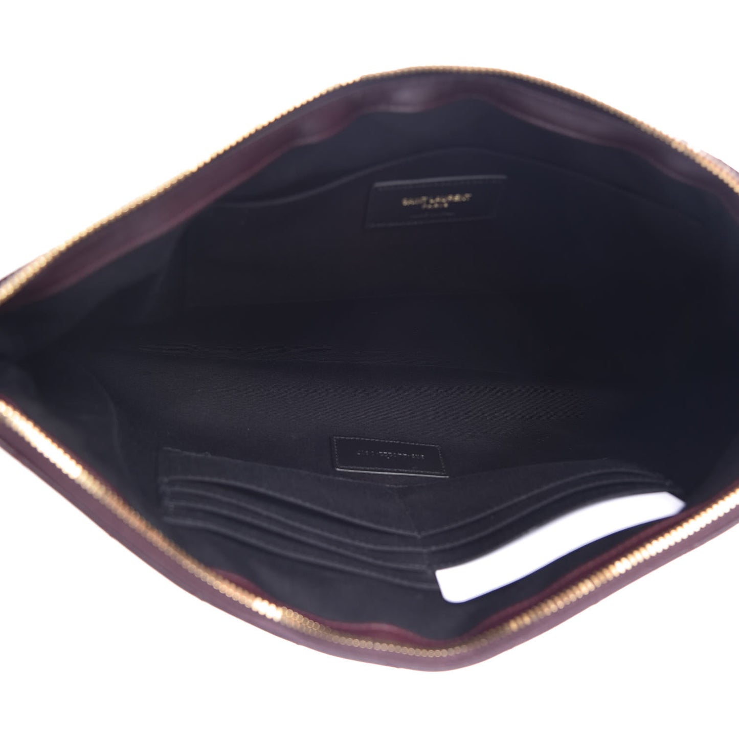 Calfskin Matelasse Chevron Monogram Document Holder Amaranto