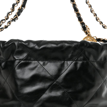 Chanel Shiny Calfskin Quilted Small Chanel 22 Black 8 of 11