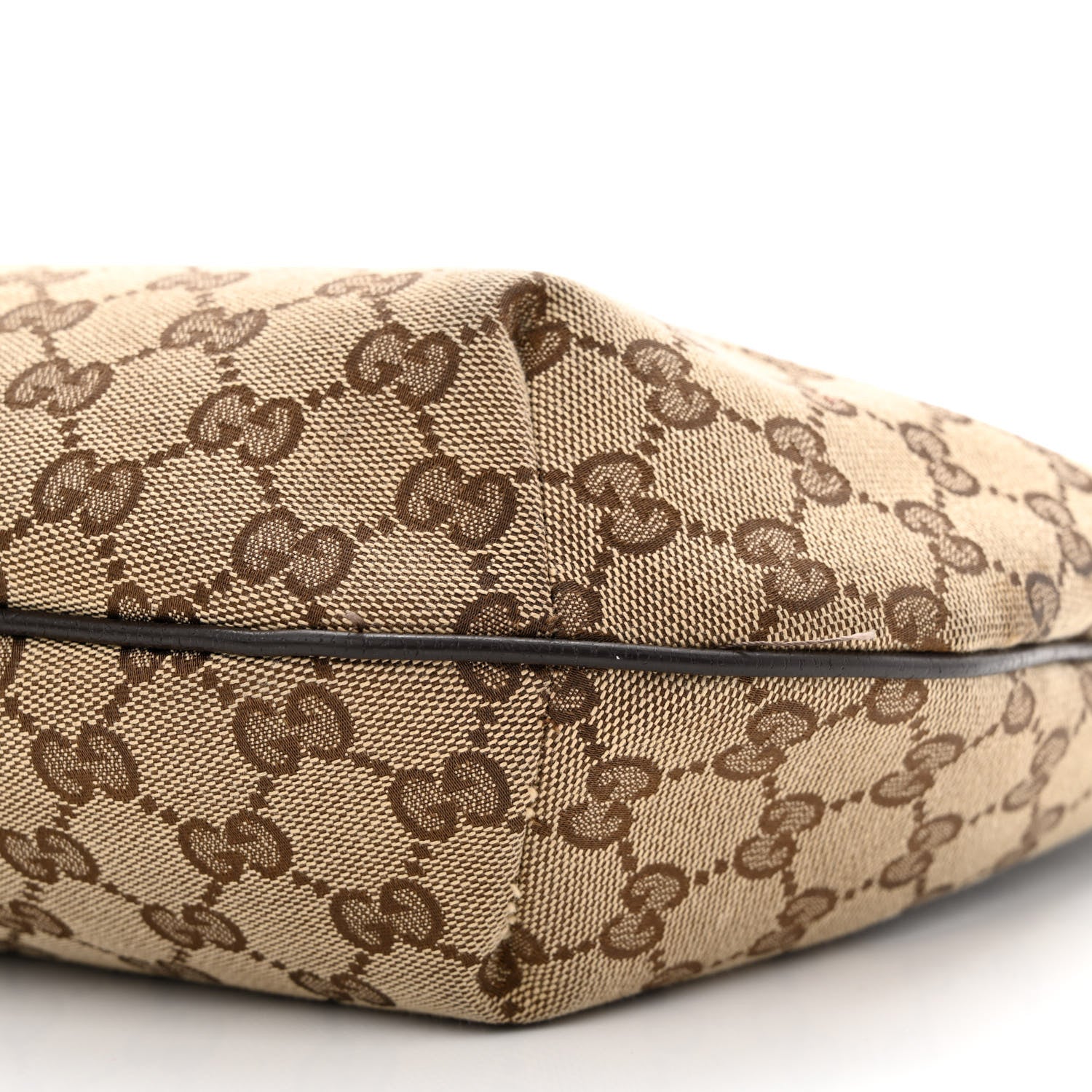 Gucci Monogram Medium Half Moon Hobo Dark Brown 10 of 13