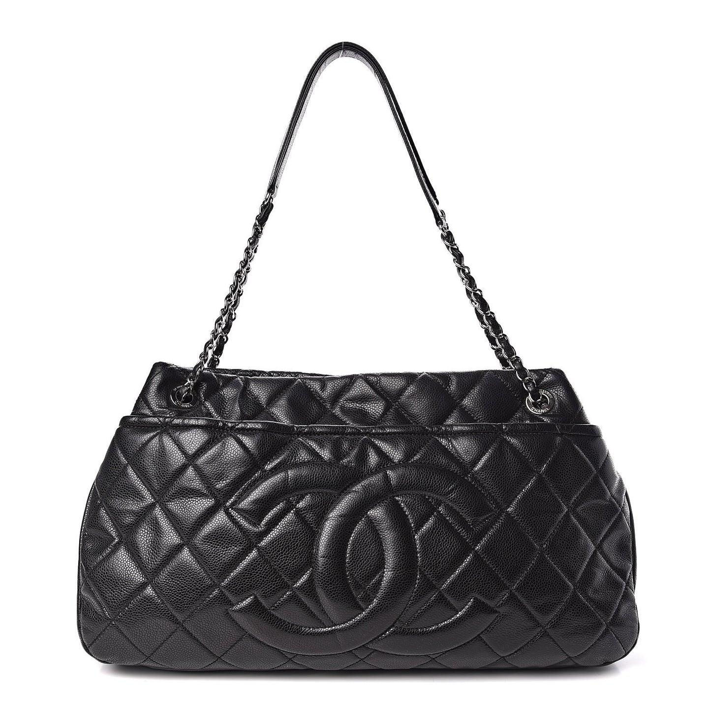 Caviar Quilted Timeless CC Soft Tote Black