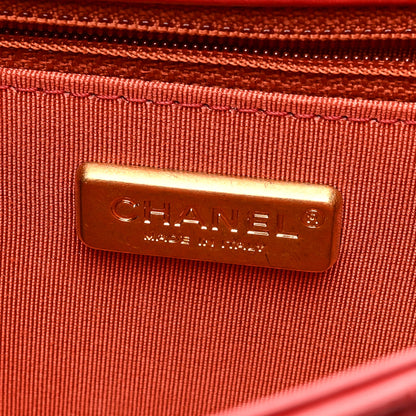 Chanel Calfskin Chevron Quilted Rock The Corner Flap Red 6 of 9
