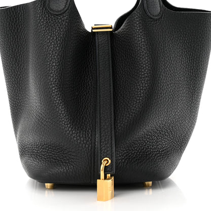 Hermes Taurillon Clemence Picotin Lock 18 PM Black 8 of 10