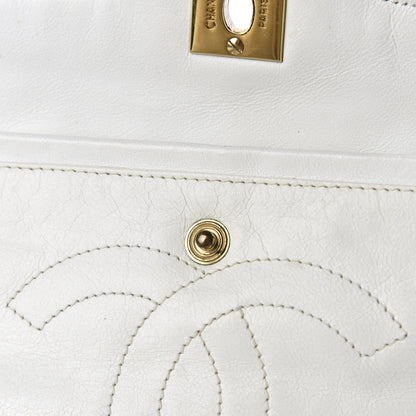 Chanel Lambskin Quilted Medium Double Flap White 9 of 21