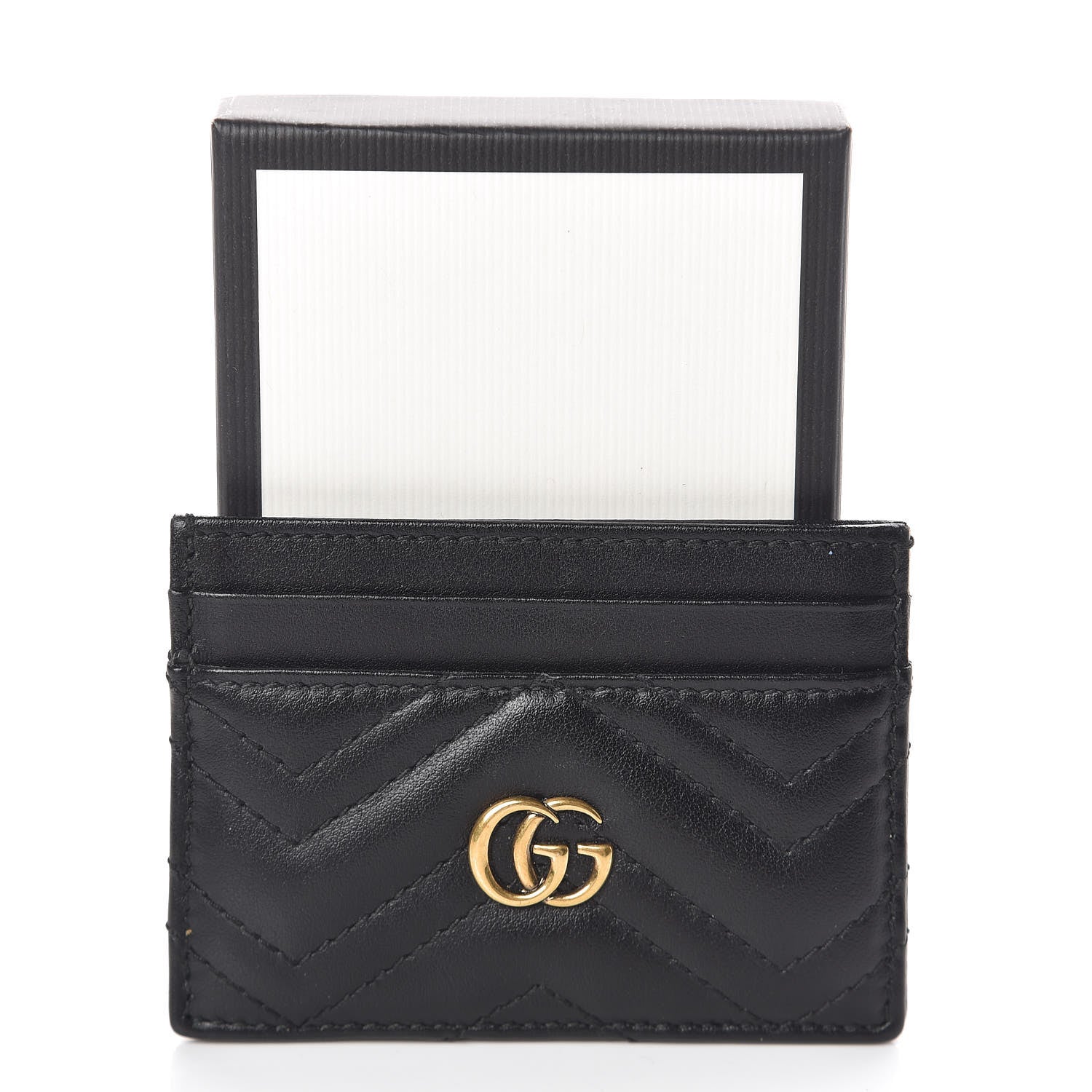 Gucci Calfskin Matelasse GG Marmont Card Holder Black 8 of 8