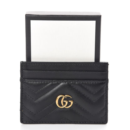 Gucci Calfskin Matelasse GG Marmont Card Holder Black 8 of 8