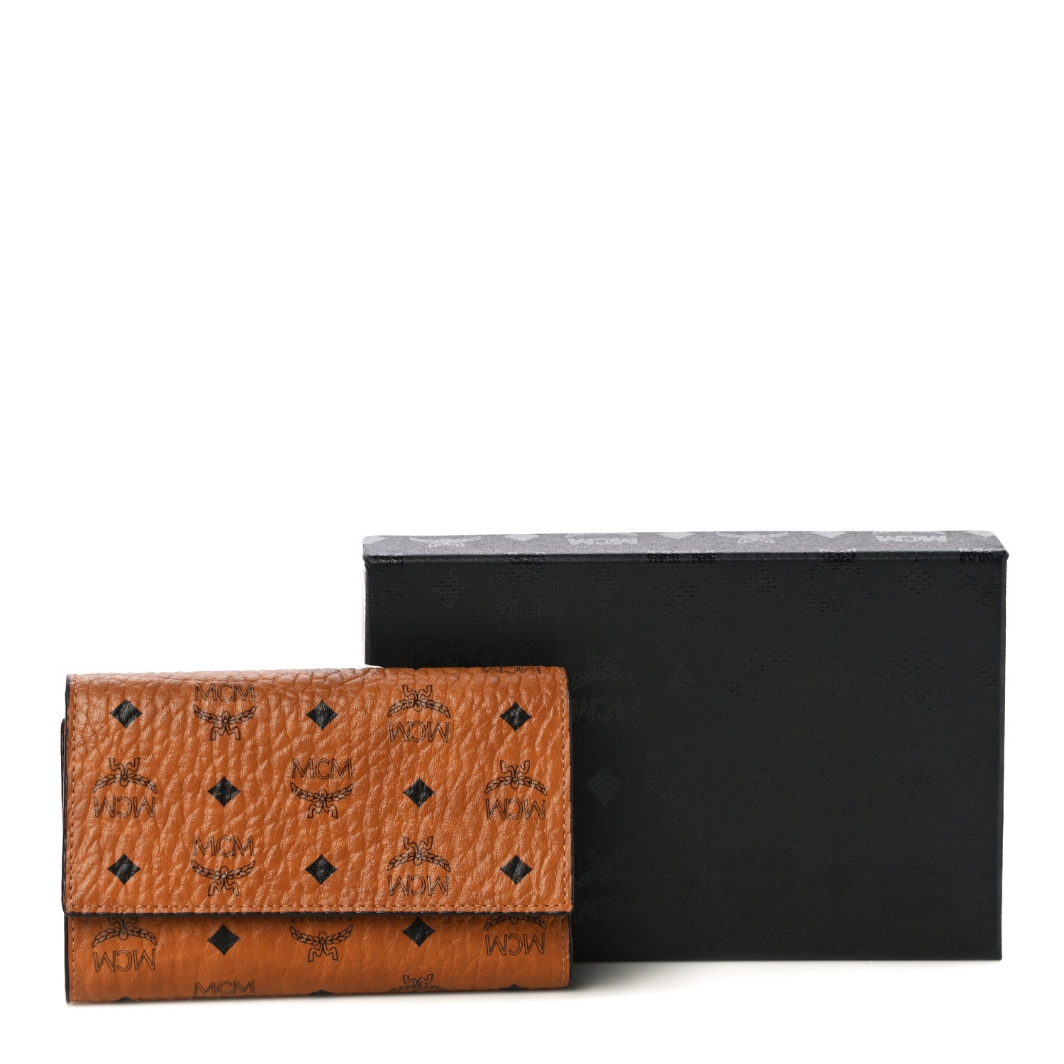 MCM Visetos Trifold Wallet Cognac 10 of 10