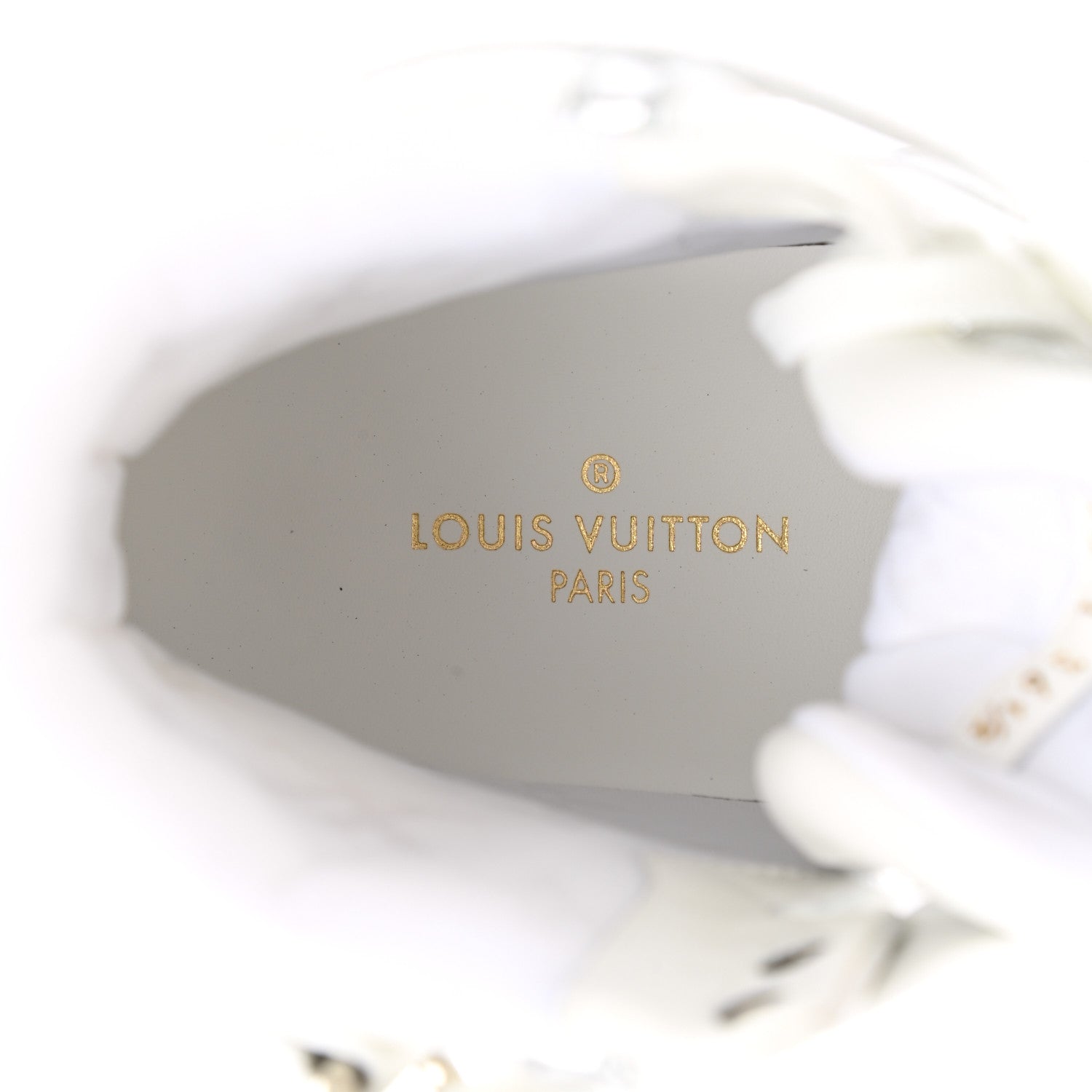Louis Vuitton Metallic Calfskin Embossed Monogram Boombox Sneakers 36.5 White Silver 7 of 9