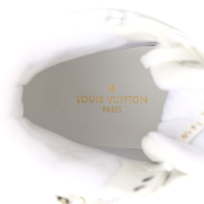 Louis Vuitton Metallic Calfskin Embossed Monogram Boombox Sneakers 36.5 White Silver 7 of 9