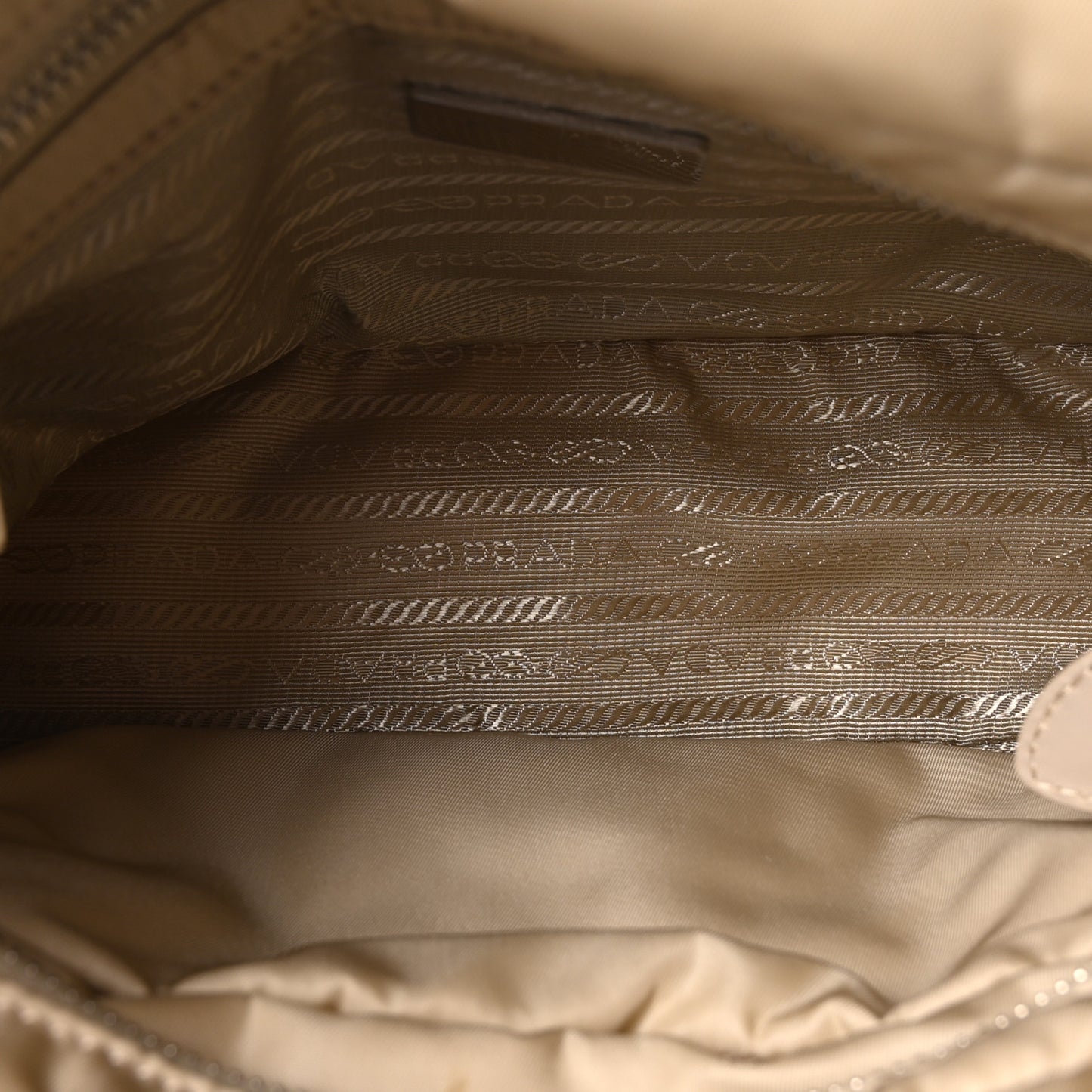 Re-Nylon Quilted Padded Flap Shoulder Bag Deserto