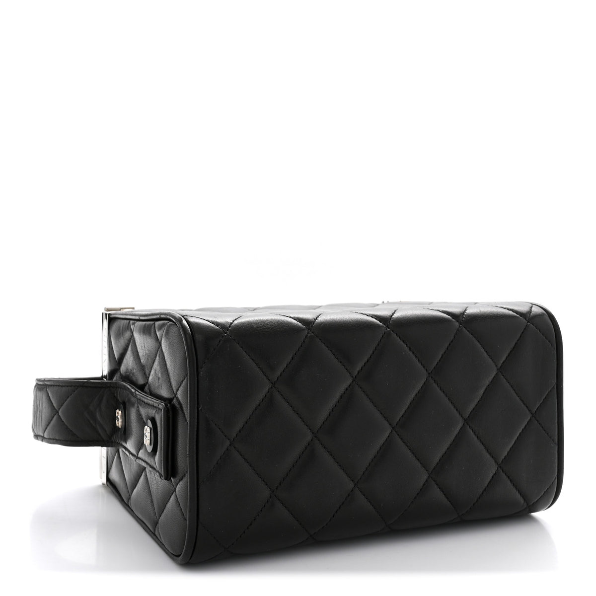 Lambskin Quilted Box Bag Black