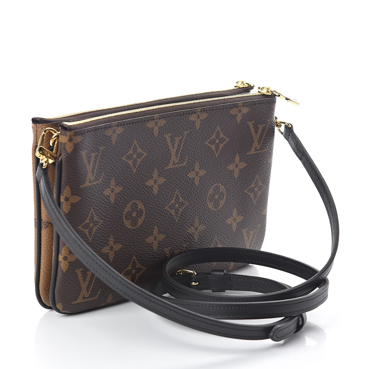 Reverse Monogram Giant Double Zip Pochette