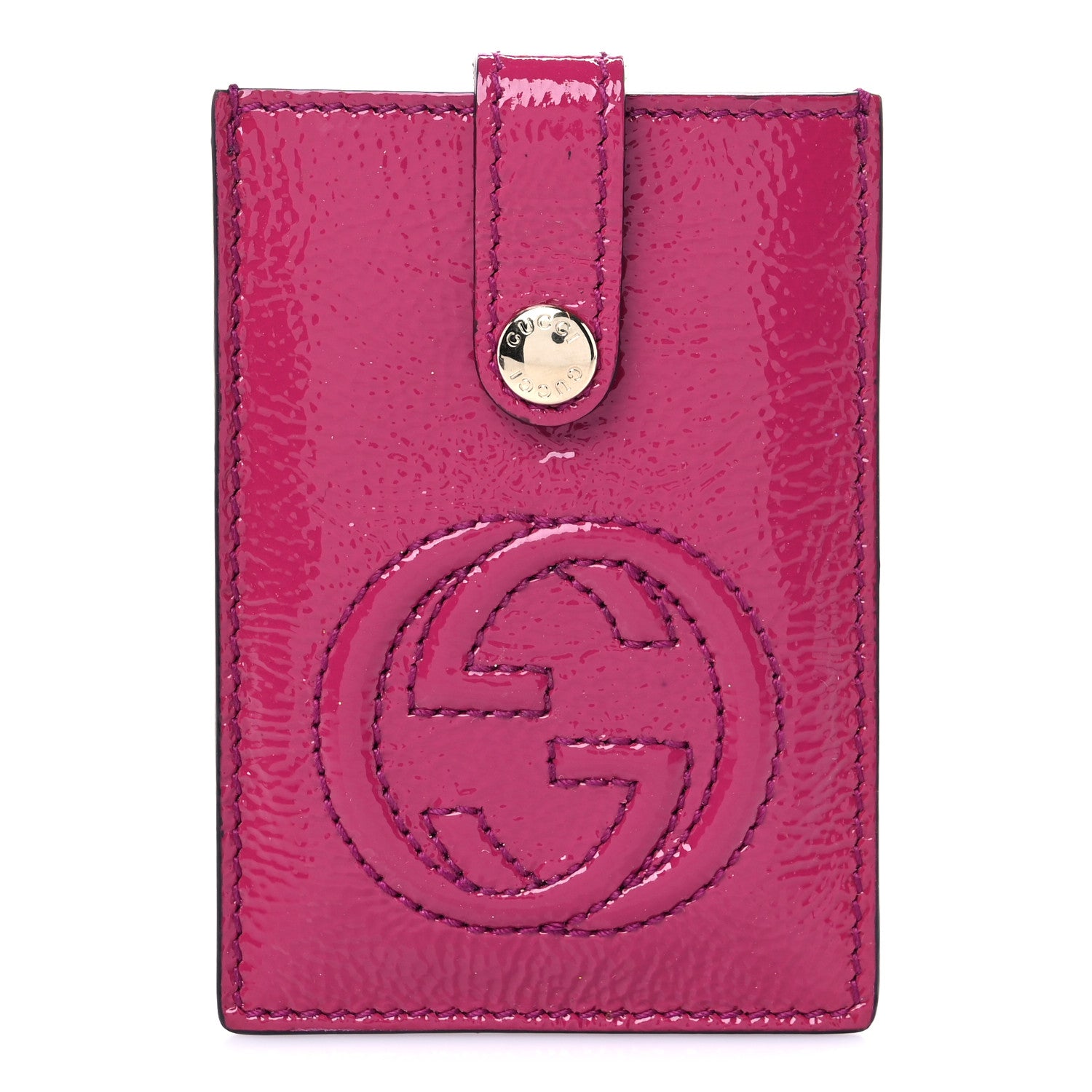 Gucci Patent Soho Envelope Card Case Bright Bougainvillea 1 of 7