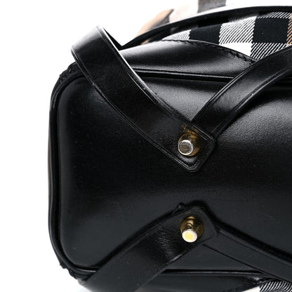 Burberry House Check Bridle Calfskin Medium Gosford Hobo Black 10 of 20