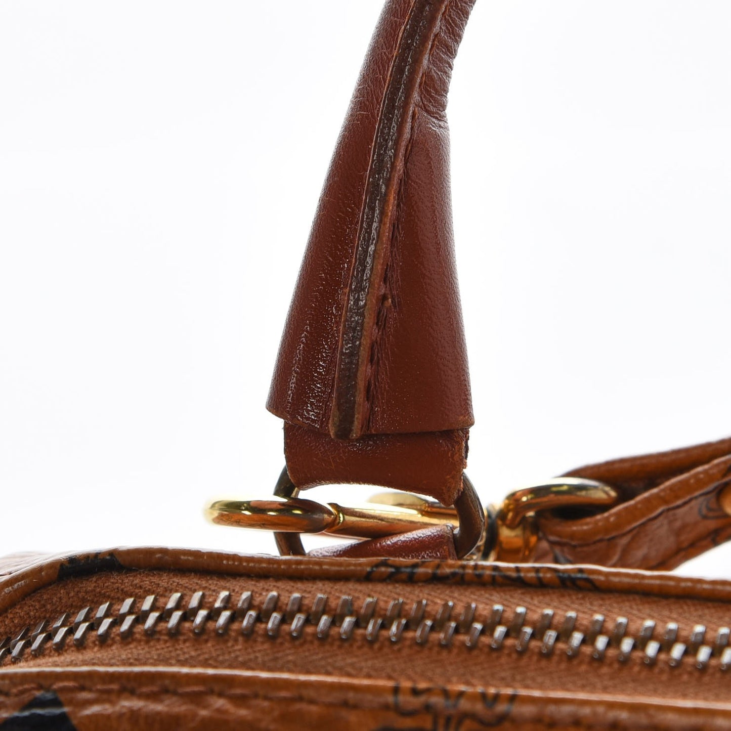 Visetos Mini Boston Bag Cognac