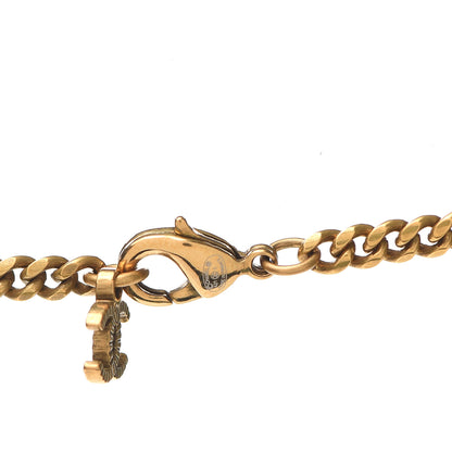 Chanel Crystal CC Pendant Necklace Gold 3 of 4