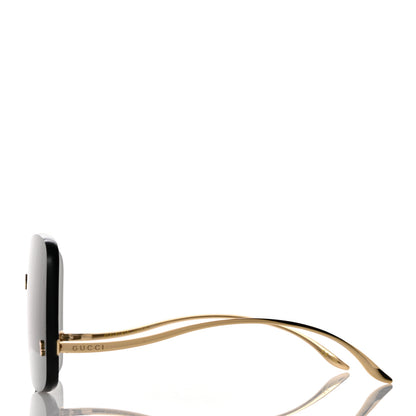 Gucci Metal Rimless Sunglasses GG0352S Gold 3 of 9