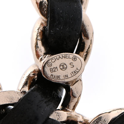 Chanel Lambskin Chain CC Brooch Black Gold 5 of 5