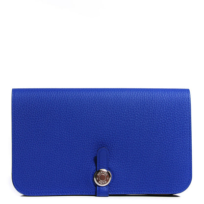 Hermes Togo Dogon Duo Wallet Bleu Electrique 1 of 11