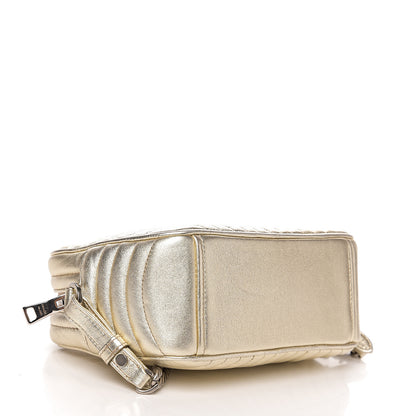 Prada Metallic Nappa Impunture Diagramme Crossbody Pirite 3 of 8