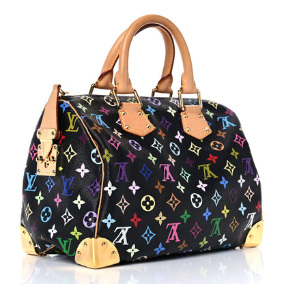 Louis Vuitton Monogram Multicolor Speedy 30 Black 2 of 21