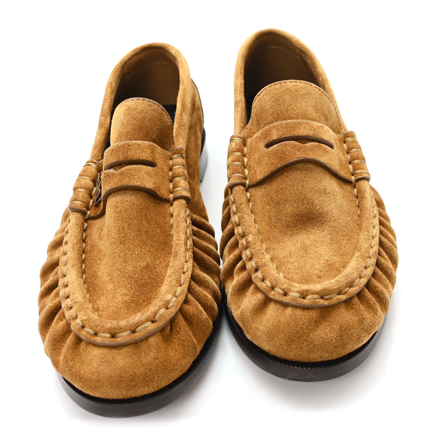 Saint Laurent Suede Le Loafer 15 Penny Slippers 36 Cuoio 3 of 10