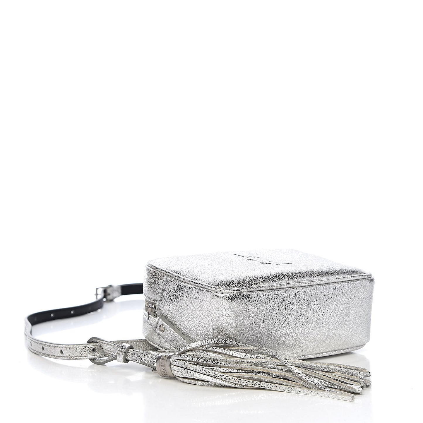 Metallic Lambskin Monogram Lou Belt Bag Argento
