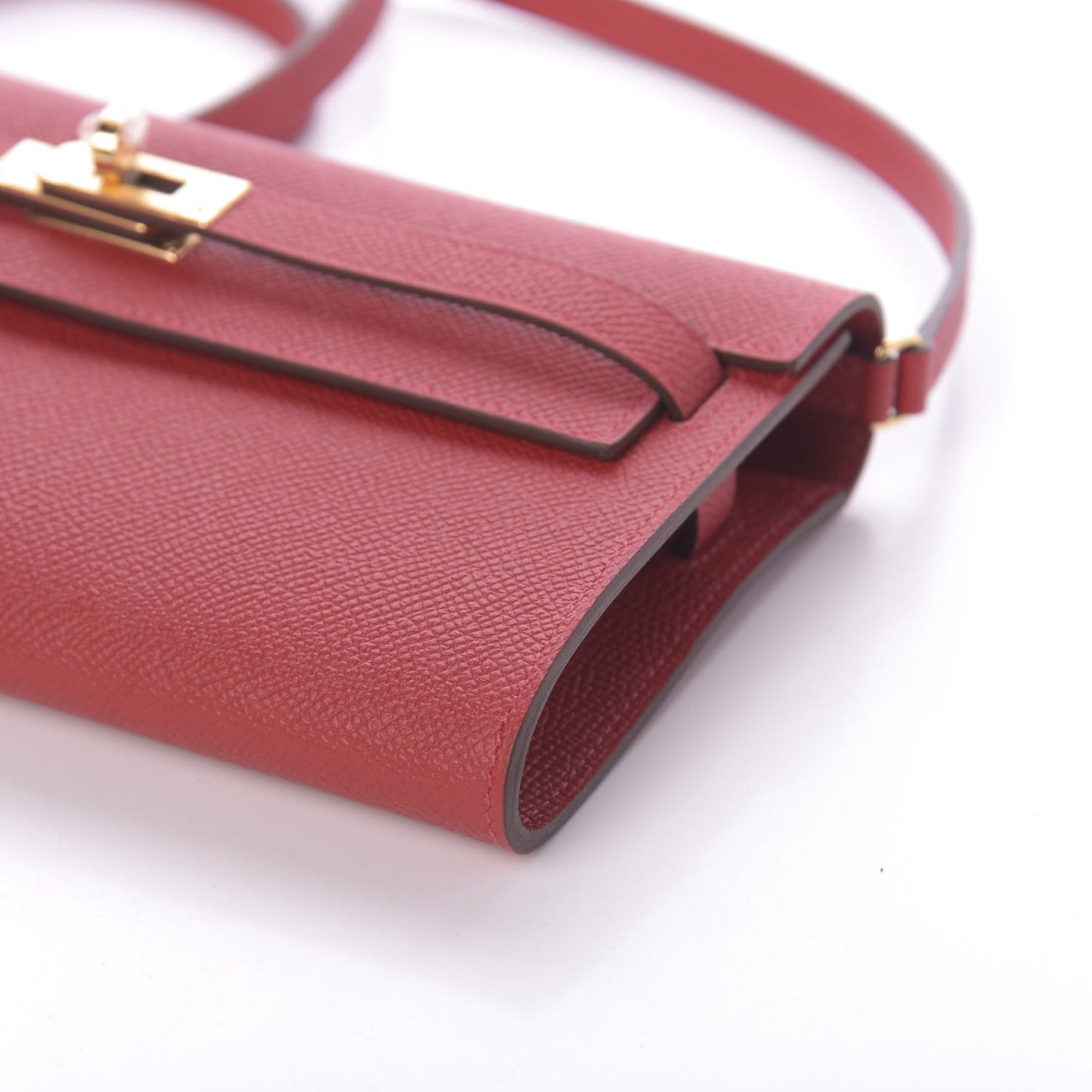 Epsom Kelly Wallet To Go Rouge Casaque